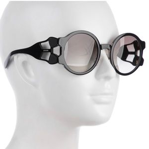 💯 Auth PRADA BLACK White Gold 54mm Gray sunglasses